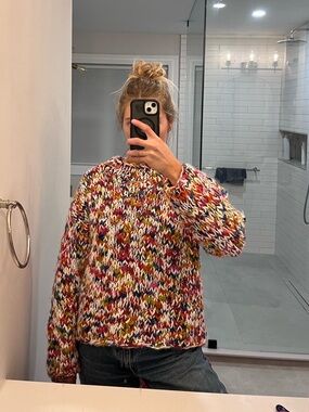 Multicolor Chunky Knit Women's Sweater